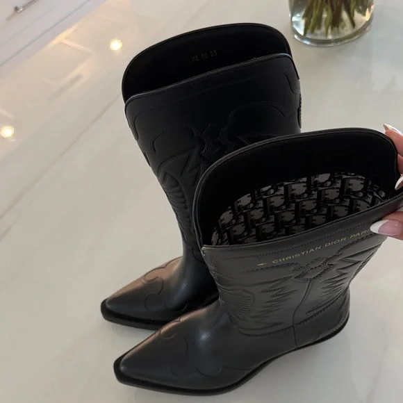 Dior Black Heeled Boots - Picture 3 of 9